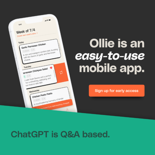 Ollie is an easy-to-use mobile app.