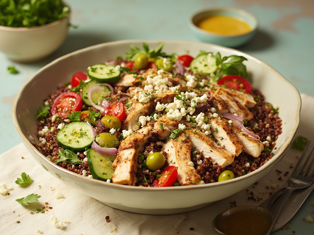 Mediterranean Chicken Quinoa Bowl