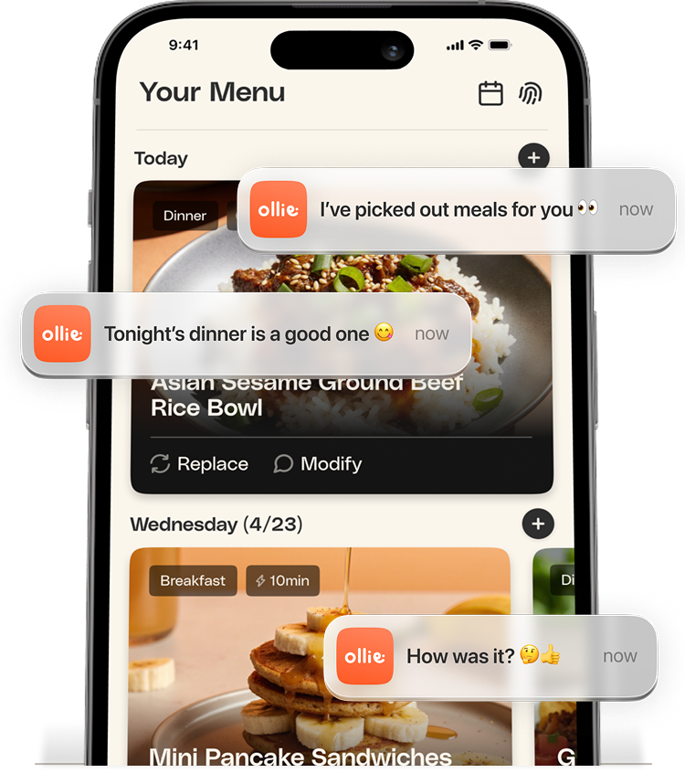 Ollie is your Family AI that automates meals and groceries for you