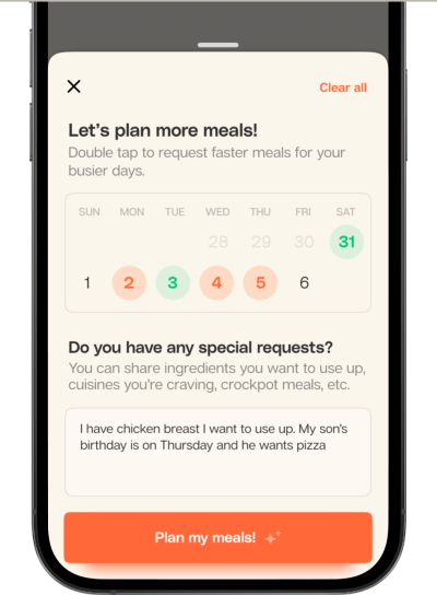 Find meals that work with your busy schedule